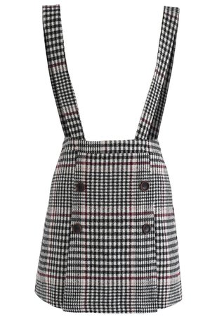 Prim and Classy Houndstooth Pinafore Dress - DRESS - Retro, Indie and Unique Fashion