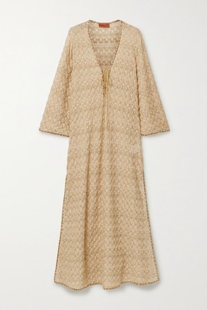 Missoni | Mare metallic crochet-knit maxi dress | NET-A-PORTER.COM