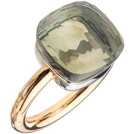 RING WITH PRASIOLITE IN 18K PINK GOLD, POMELLATO, NUDO COLLECTION cushion cut prasiolite. Weight: 9.3 g. Size: 5 ¼ sold at auction on 21st April | Bidsquare