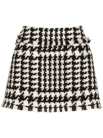 Dolce & Gabbana Houndstooth A-line Mini Skirt - Farfetch