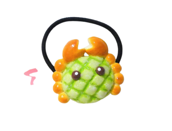 Crab Melon Pan Hair Elastic // KitsutsumuriShop
