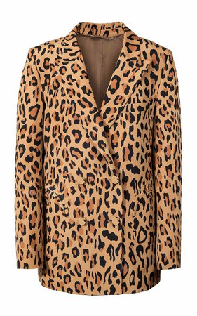 Simba Everynight Leopard Silk Double-Breasted Blazer by Blazé Milano | Moda Operandi
