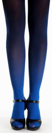 black to blue ombre tights