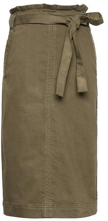 Paper Bag-Waist Pencil Skirt
