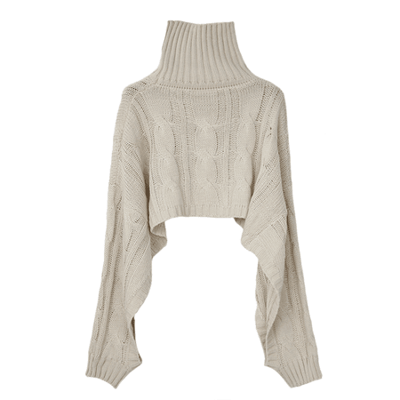 JESSICABUURMAN – LIACN Turtleneck Oversized Cropped Sweater