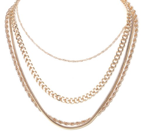 gold layered chains