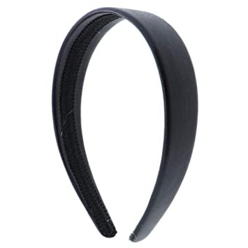 Amazon.com: Black 1 Inch Wide Leather Like Headband Solid Hair band for Women and Girls: Beauty