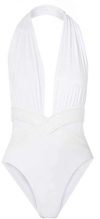 OYE Swimwear - Roman Halterneck Swimsuit - White