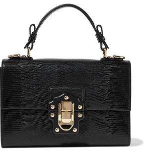 Lizard-effect Leather Tote