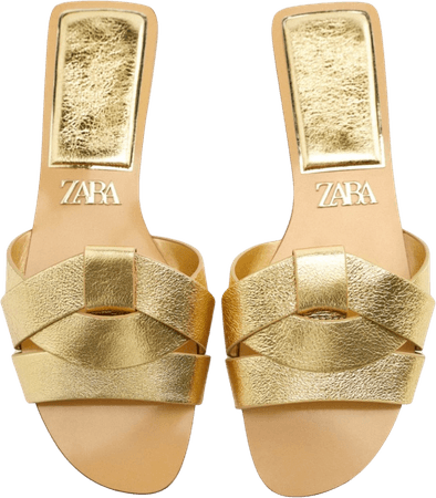 Zara gold sandals