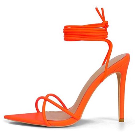 Amazon Genshuo Orange sexy strappy heel