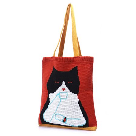 Square Tote Bag | Women's Bags | Knitted Bag | Cat Bag | Handbag - Bag Pattern Square Soft - Aliexpress