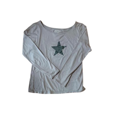 white long sleeve grunge star shirt