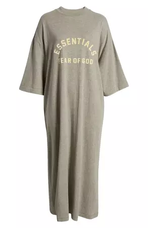 Fear of God Essentials Logo Maxi T-Shirt Dress | Nordstrom