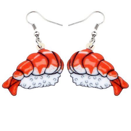 sushi earrings