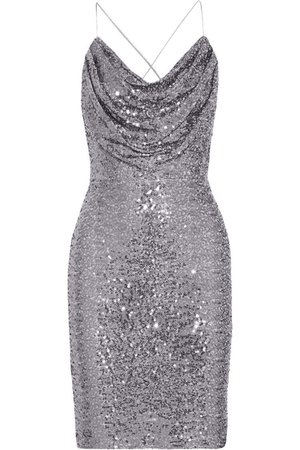 silver glitter party dress
