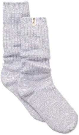 UGG Women's Rib Knit Slouchy Crew Socks Seal Sock at Amazon Women’s Clothing store