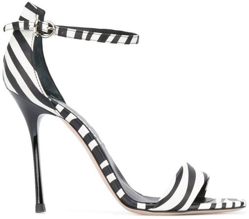 Marc Ellis zebra print stiletto sandals