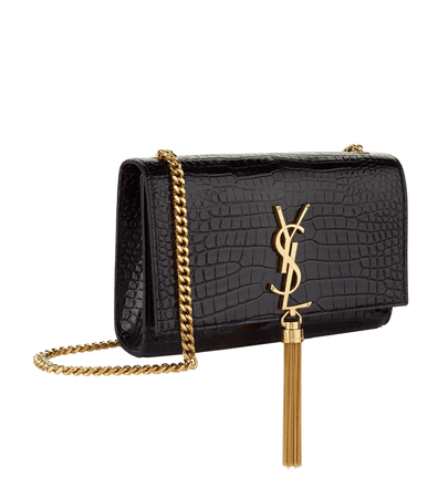 YSL small Kate bag in croc