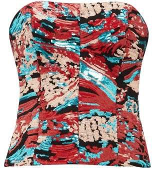 Sequinned Bustier Top - Womens - Multi