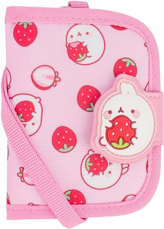 Amazon.com: Molang Strawberry Mini Cute Rabbit Character Lanyard Neck Coin Card Purse Small Toddler Girl Wallet Anime Change Purse Holder : Clothing, Shoes & Jewelry