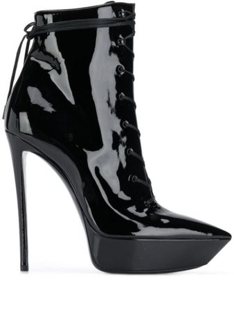 Saint Laurent Betty 110Mm Ankle Boots 5934131LA00 Black | Farfetch
