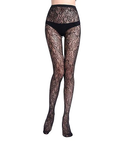 Nets Pantyhose Women's Fishnet Lace Panty Hose Jacquard Weave Stocking Lingerie at Amazon Women’s Clothing store