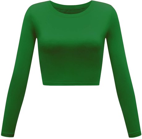 long sleeved green cropped shirt - Google Search