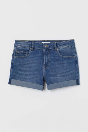 Short Denim Shorts - Blue