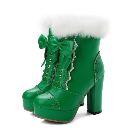green lolita ankle boots - Google Search