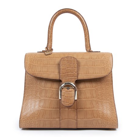 Delvaux, Brillant croco brown camel leather bag