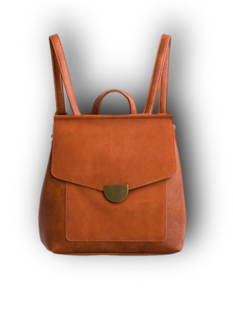 brown tan MODA LUXE Heather Suede Convertible Backpack bag