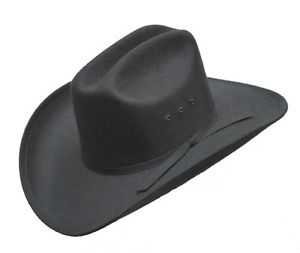 Black Band Western Felt Show Cowboy Hat ADULT Rodeo Elastic Small Medium OSFA | eBay