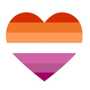 Lesbian Flag heart