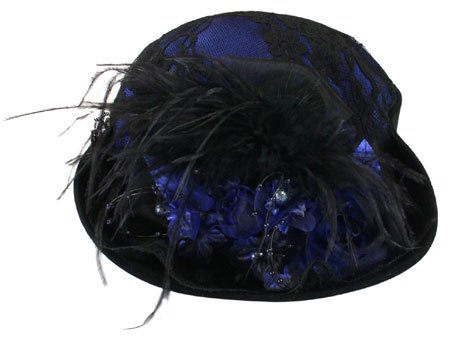 Victorian Ladies Hat - Royal Blue