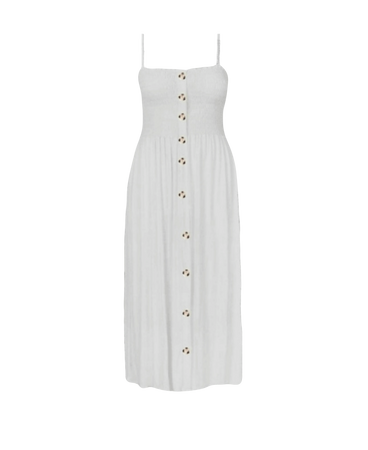rebbie_irl’s white button down midi dress | boohoo