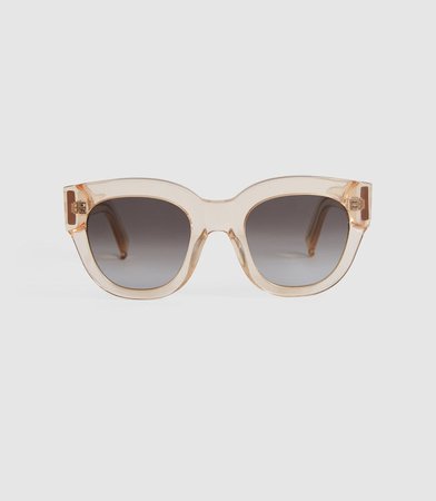 Cleo Champagne Monokel Eyewear Acetate Sunglasses – REISS
