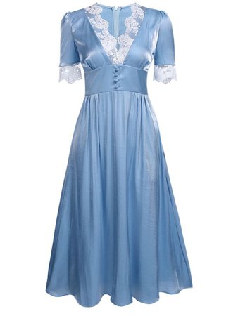 1950s Lace Patchwork Swing Dress – Retro Stage - Chic Vintage Dresses and Accessories