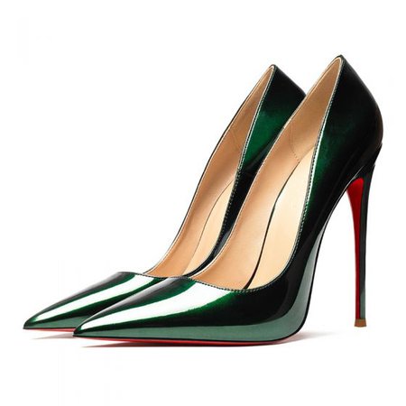 Chic / Beautiful Dark Green Evening Party Pumps 2019 Patent Leather 12 cm Stiletto Heels Pointed Toe Pumps