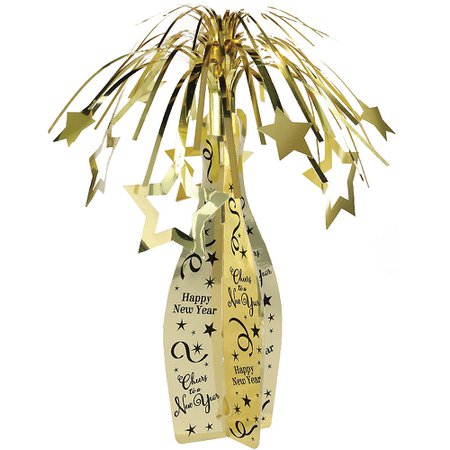 Gold Happy New Year Cascade Centerpiece 5in x 19in - Modern Celebration | Party City Canada