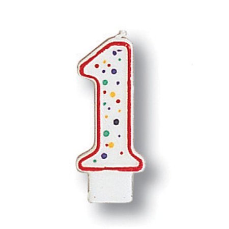 Numeral Polka Dot Candle Number 1 - Walmart.com - Walmart.com