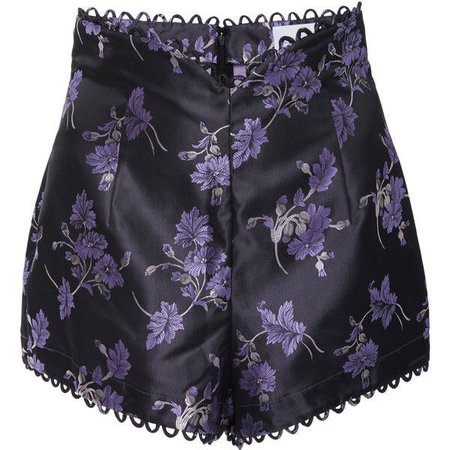 black purple silk shorts