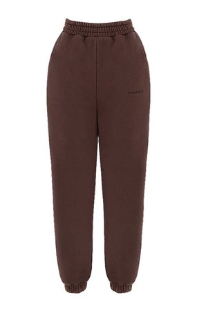 Clothing : Trousers : 'Sky' Chocolate Fleece Back Jogging Trouser