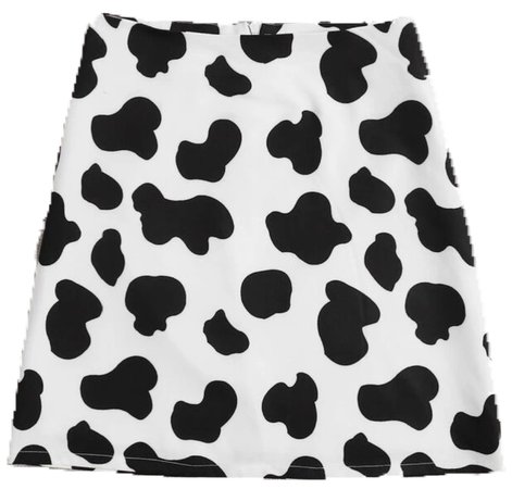 cow print mini skirt