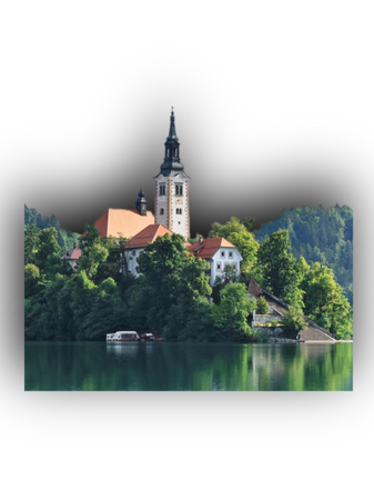 Bled Slovenia travel background