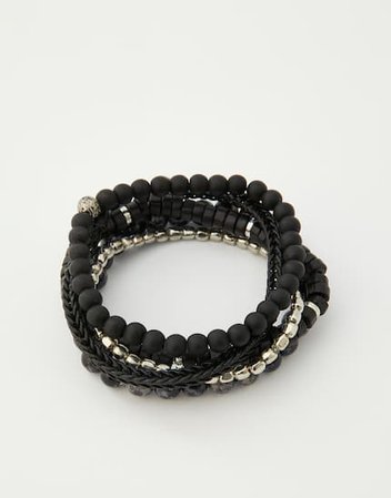 Metalic bead bracelets (men)