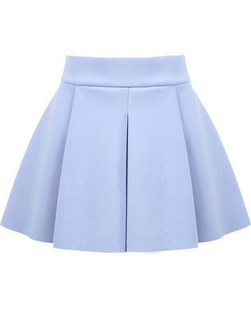 Flouncing Flare Blue Skirt | Romwe