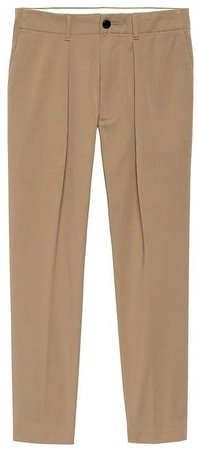 JAPAN EXCLUSIVE Trooper-Fit Pleated Cropped Chino