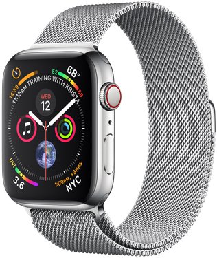 Apple Watch Series 4 GPS+Cellular, 44 мм, корпус из стали, браслет Milanese Loop купить в Москве в интернет-магазине iTovari.ru