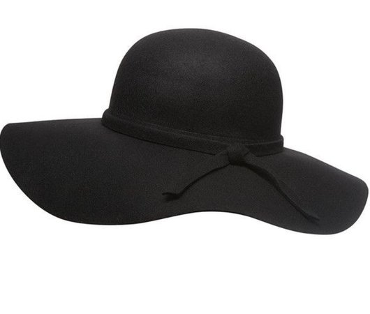 black floppy hat